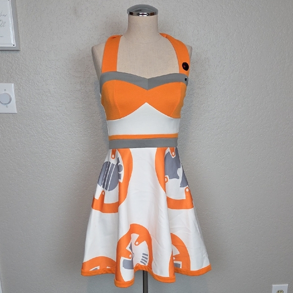 Star Wars Her Universe BB8 Halter Skater Dress Costume - Picture 1 of 10